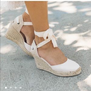 Soludos wedge lace up espadrille sandals